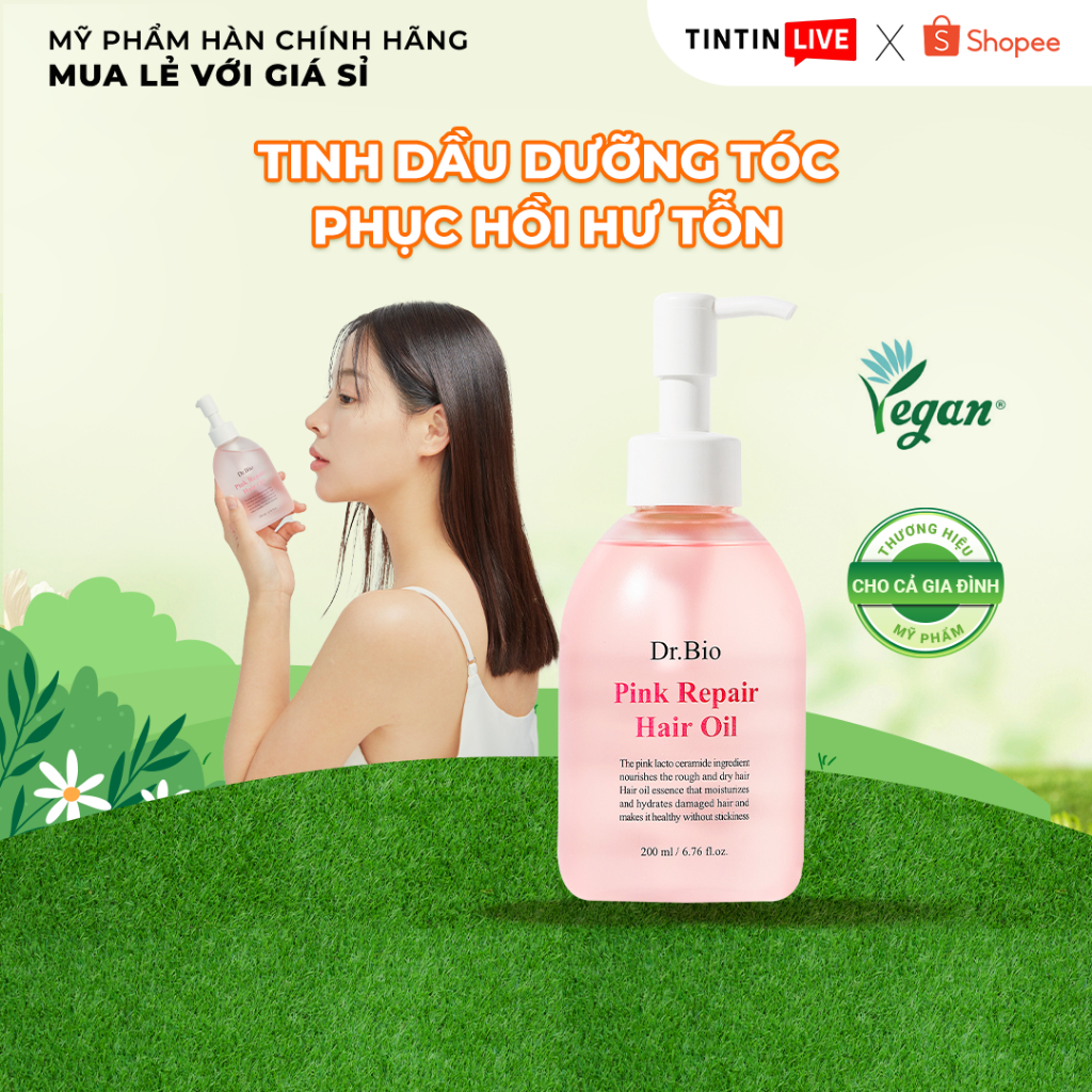 Tinh Dầu Dưỡng Tóc Phục Hồi Tóc Hư Tổn Kích Thích Mọc Tóc Dr. Bio Pink Repair Hair Oil 200ml