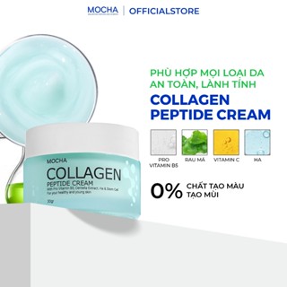 Kem Dưỡng Collagen Peptide Cream MOCHA 30gr - Cấp Ẩm, Làm Dịu Da, Hỗ Trợ Phục Hồi, Dưỡng Da Săn Chắc