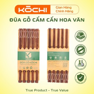  Bộ Đũa Gỗ Ăn Cơm Chính Hãng Kochi - Gỗ Cẩm Tự Nhiên Không Hóa Chất Độc Hại – Đã Được Kiểm Định Hóa Chất 