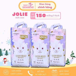 Combo 3 Bịch Bỉm tã JOLIE hàng xuất Anh Quốc được bo chun đa chiều giúp bé thoải mái -Size từ M-4XL