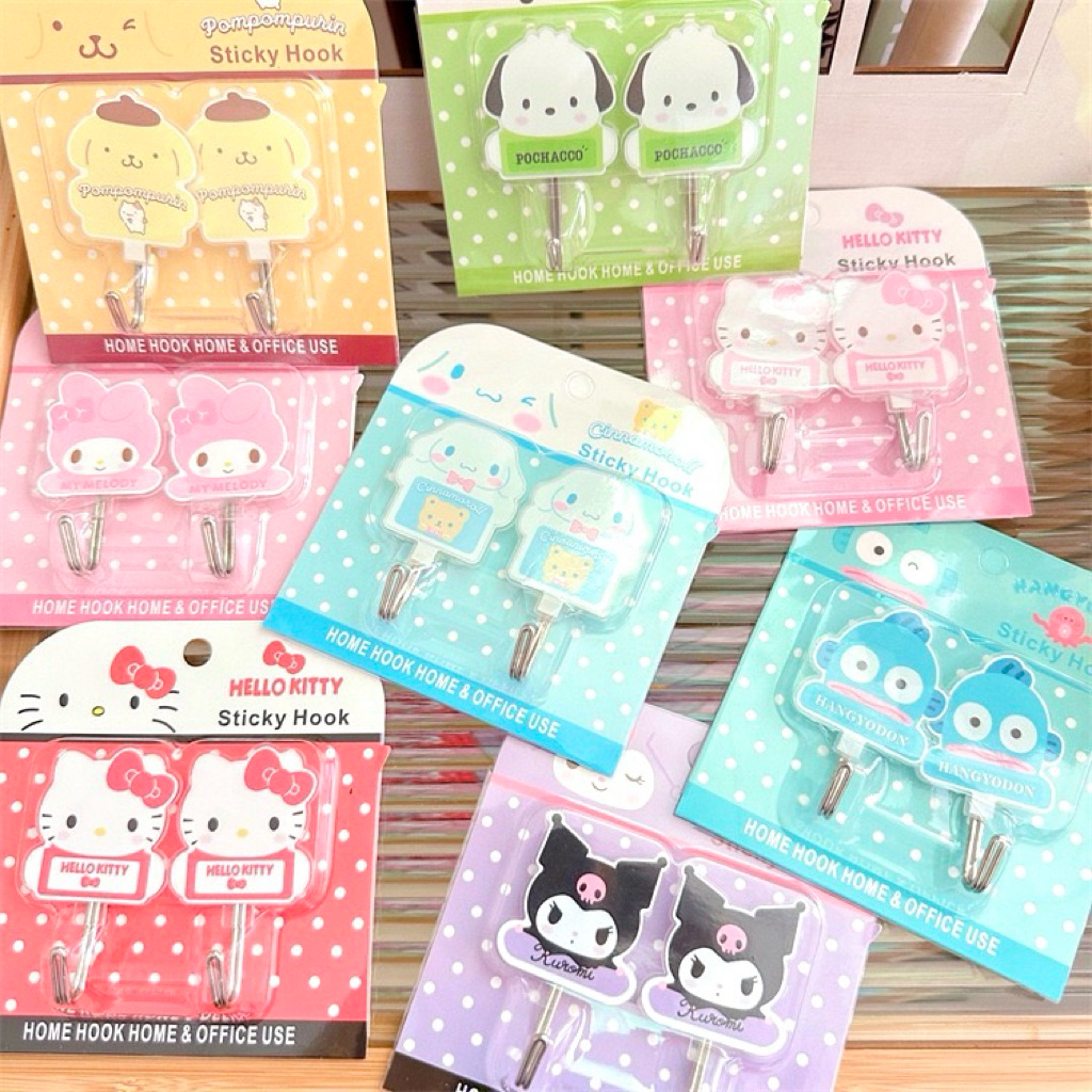 Set 2 móc dán Hello Kitty - Doremon Doraemon