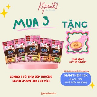 [COMBO ƯU ĐÃI LỚN] Súp Thưởng Cho Mèo Silver Spoon Dạng Thìa