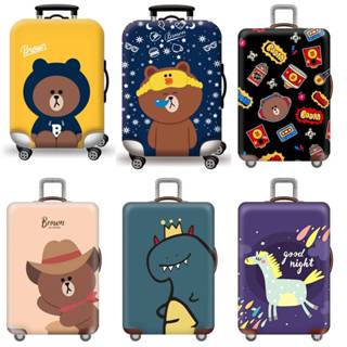 Áo trùm vali cao cấp GẤU NÂU- Túi bọc vali chống trầy xước, chống bụi, vải thun dày co giãn rất tốt