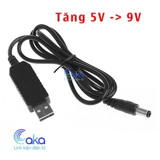 Cáp đổi nguồn USB 5V lên 9V DC (DC-DC Boost Converter) – Jack 5.5mm
