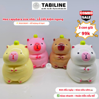 Heo đất ống tiết kiệm tiền lỗ ngang capybara size nhỏ siêu đáng yêu LD62 - TABILINE