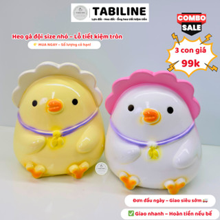 Heo đất ống tiết kiệm tiền lỗ tròn gà đội mũ yêu thương cute xinh LD79 - TABILINE