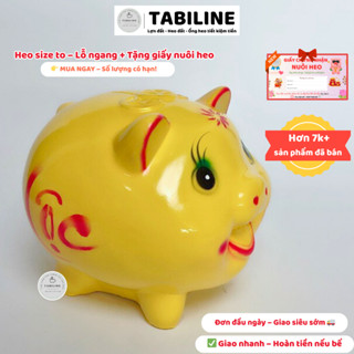 Heo đất ống tiết kiệm tiền lỗ ngang size to siêu cute đáng yêu dễ thương LD04 - TABILINE