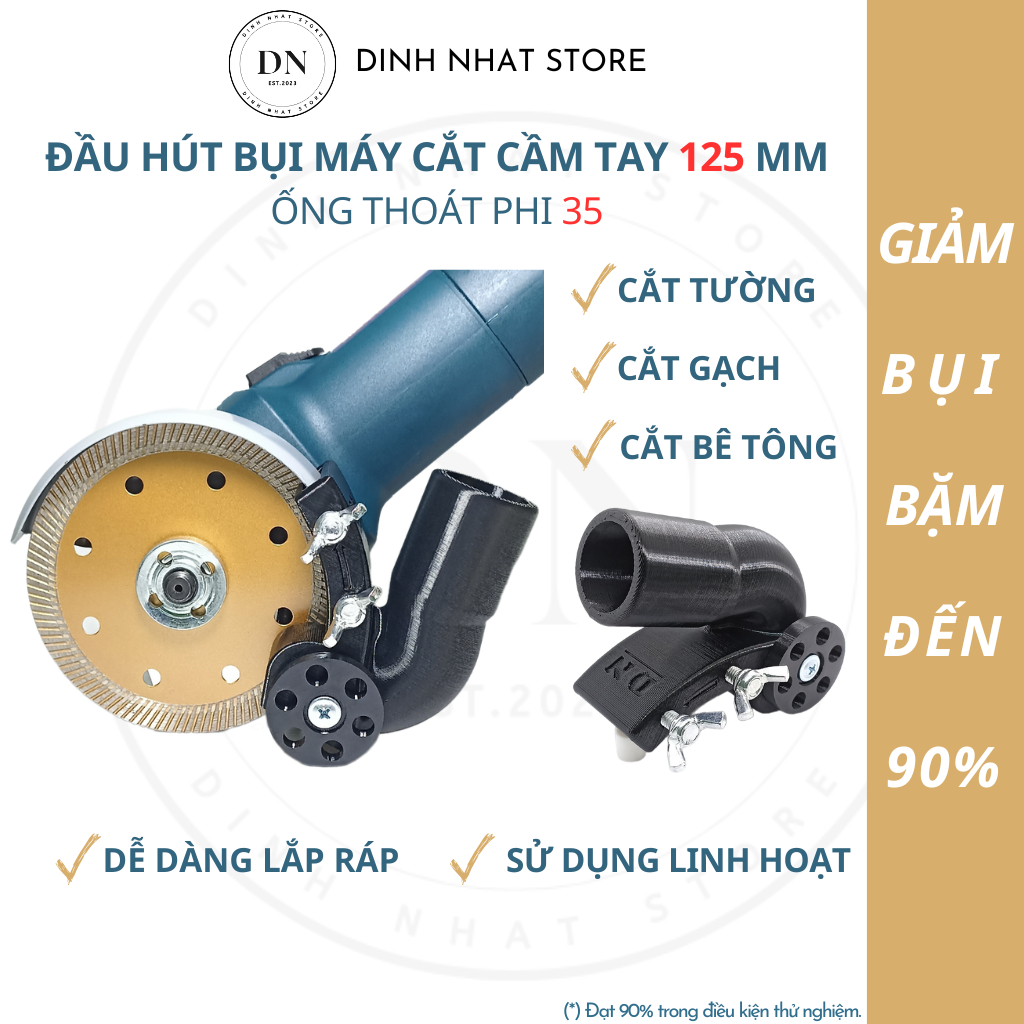 Đầu hút bụi máy cắt cầm tay 125 ống thoát phi 35 DN Store