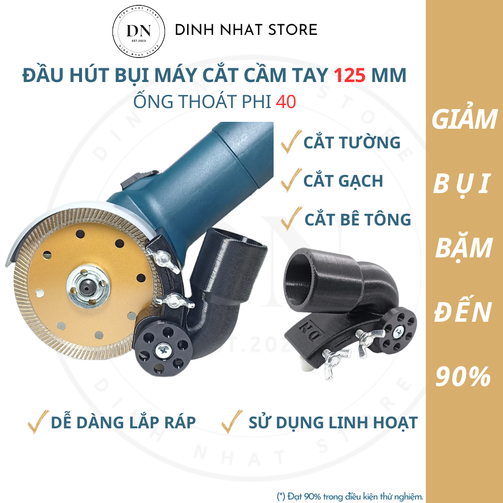 Đầu hút bụi máy cắt cầm tay 125 ống thoát phi 40 DN Store