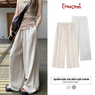 Quần Dài Vải Đũi Bycamcam Cạp Chun Mềm Mại Thông Thoáng Đa Năng Mùa Thu Mùa Hè - QCC02