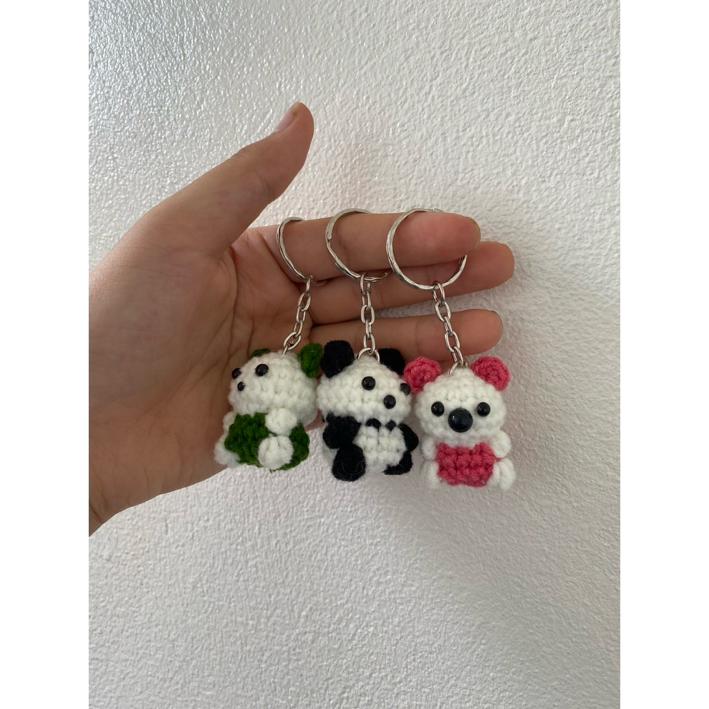 Móc khoá len thú mini cute.