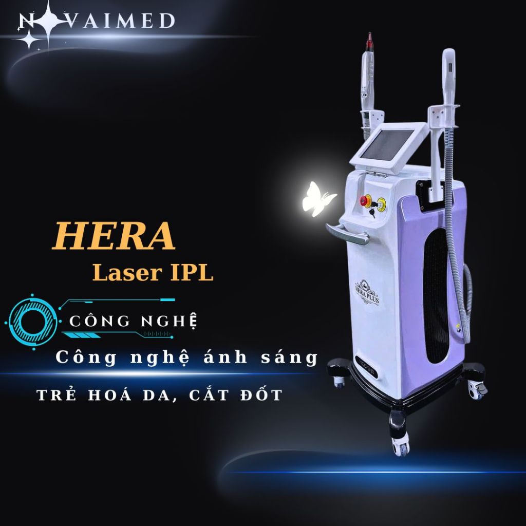 Máy Triệt Lông Hera 2in1 | Hera 2 Tay Triệt & Trẻ Hóa ( chính hãng ) [ bảo hành 24 tháng