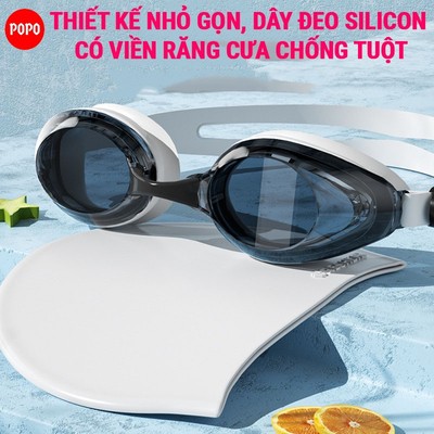 Kính bơi nam nữ POPO 613 mắt trong chống nước, hạn chế sương mờ, bảo vệ mắt tuyệt đối