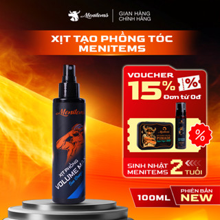 Xịt tạo phồng Menitems, Xịt phồng tóc tự nhiên, giữ nếp, không gây bết tóc, dưỡng tóc | Volumizing Hari Spray 100ML