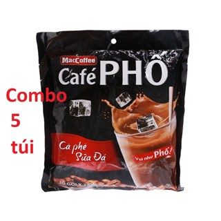 [HSD: 5.2027] Combo 5 Túi x Cà phê sữa đá MacCoffee Café Phố (24g x 30 gói/túi)