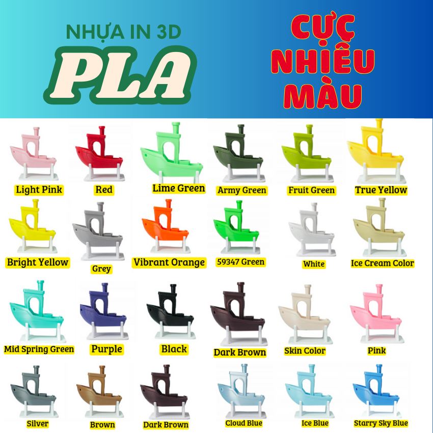 Nhựa in 3D PLA thuần, dễ in, PLA Filament cho máy in 3D, in 3d mượt đẹp