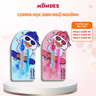  Compa Kim Loại MONDEZ - loại dùng bút chì Thiết Kế Tiện Lợi An Toàn Cho Bé Vẽ Hình M17011 