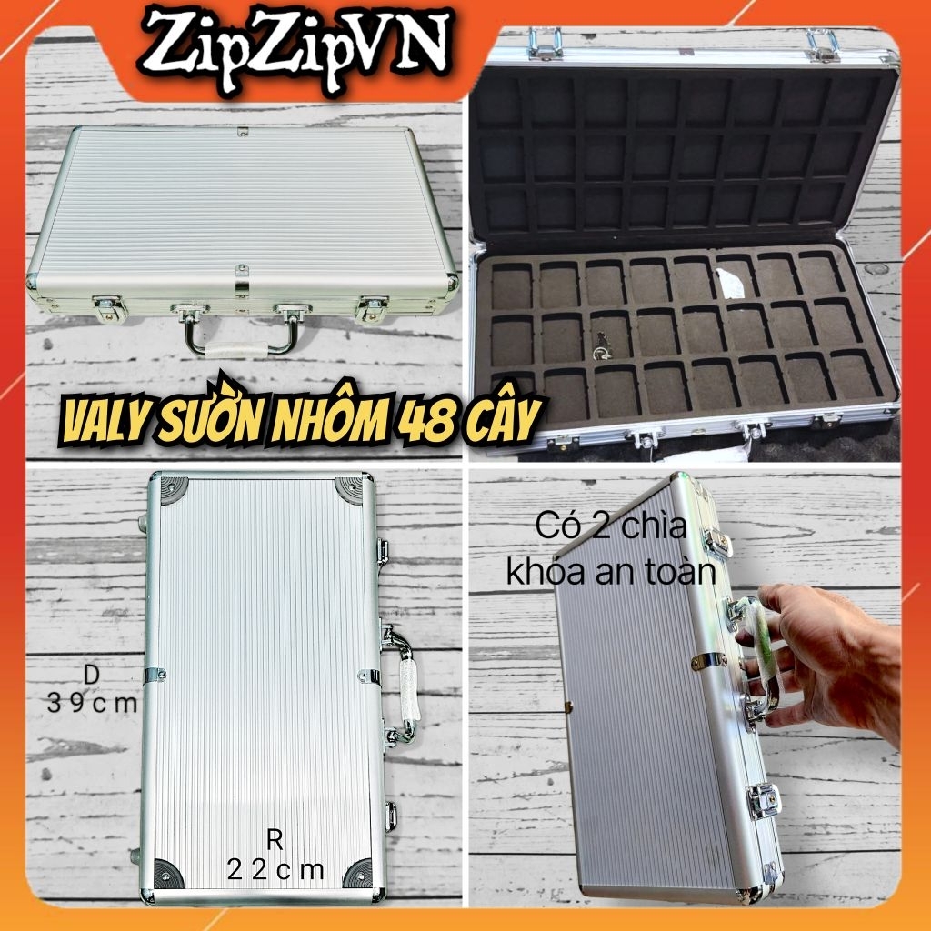 Valy nhôm đựng 48 chiếc Zippo