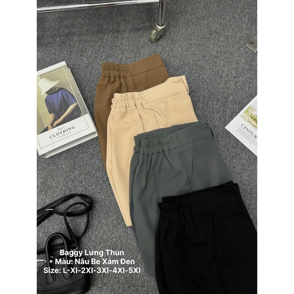 Quần Baggy Tây Nữ Bigsize 55–85kg Lưng Thun Cạp Cao Ống Rộng Che Khuyết Điểm BGTAY – 2KJeans | BigBuy360 - bigbuy360.vn