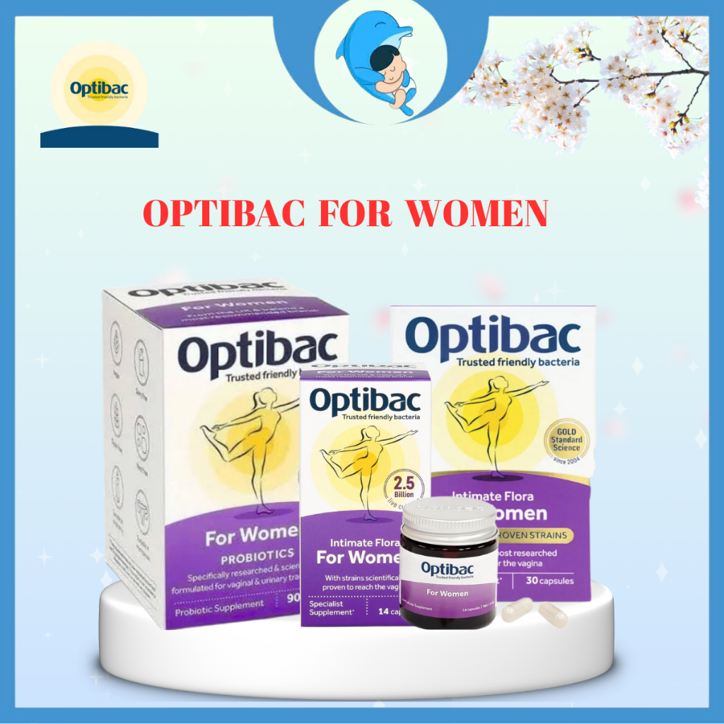  Men vi sinh Optibac For Women Tím bổ sung lợi khuẩn phụ khoa cho phụ nữ mẹ bầu sau sinh tăng sức đề kháng MECAHEO 