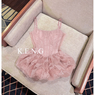  Váy hai dây ren xoè chân bí bồng xinh cực 