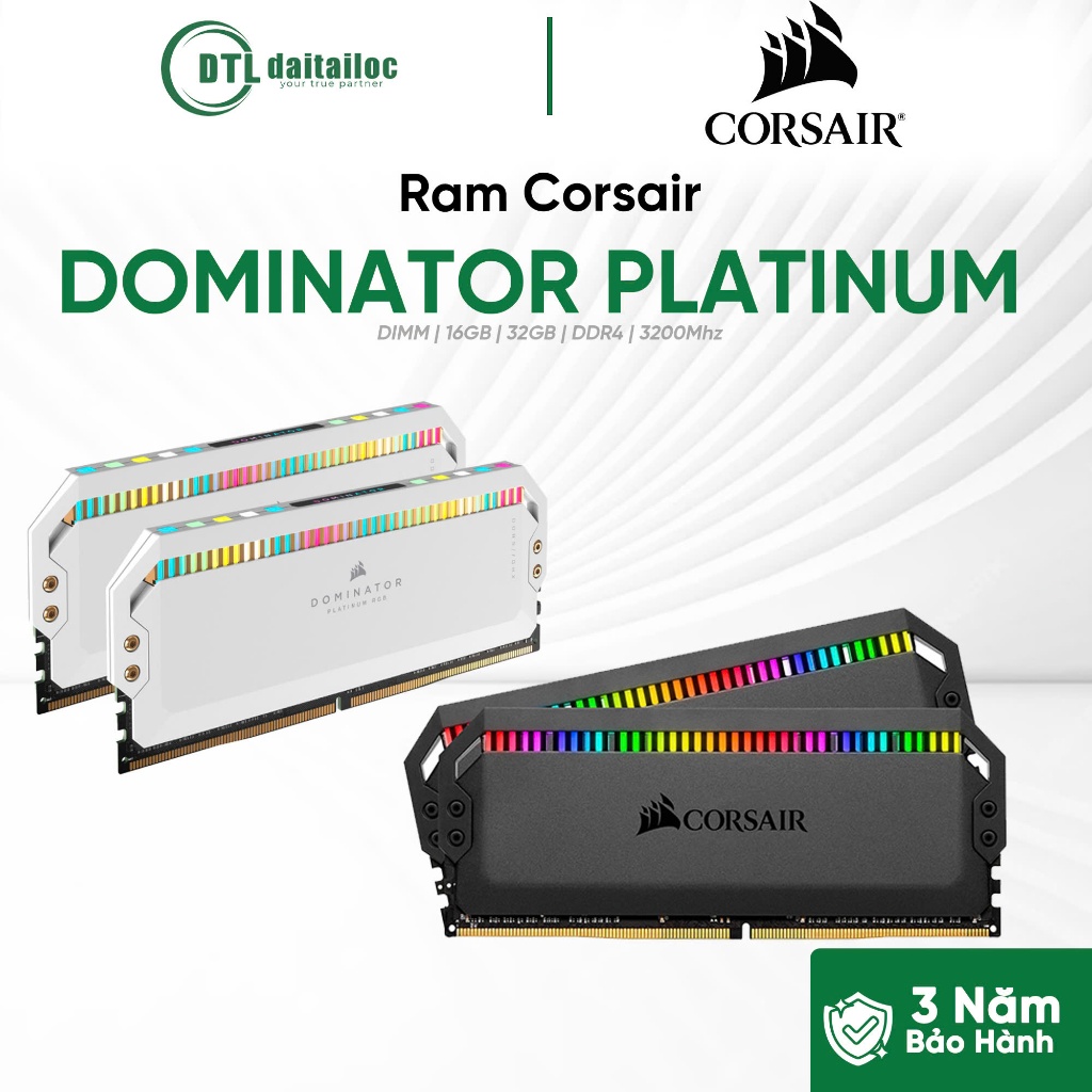 Ram Corsair Dominator Platinum 16GB | 32GB 3200MHz DDR4 | Chính Hãng | Bảo Hành 3 Năm