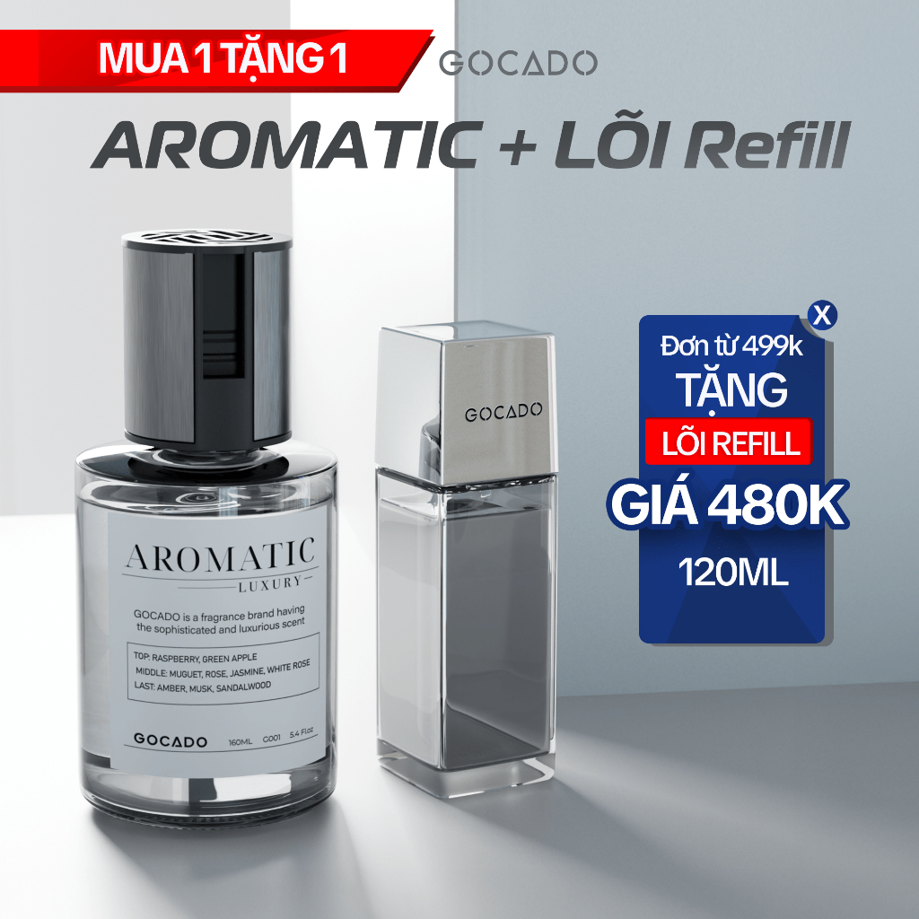 Nước Hoa Ô Tô Cao Cấp GOCADO - AROMATIC Khử Mùi Hôi Xe Dung Tích 160ML
