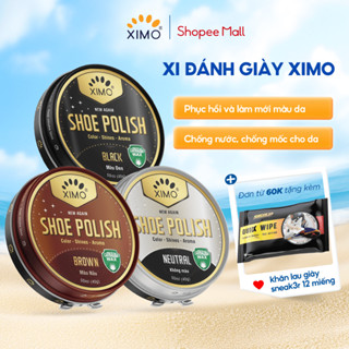 Xi đánh giày XIMO Shoe Polish dạng sáp, Làm bóng, Không màu,  Màu đen, Màu nâu cho đồ da XXI08 50ml