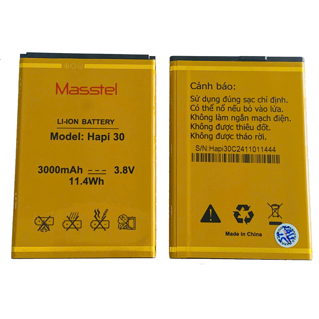 Pin Masstel Hapi 30 (Hàng chính hãng)