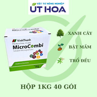 Hộp 1KG Phân Bón COMBI ĐỨC VINHTHANH 40 Gói 25GR - Cây xanh tốt, chống rụng trái non