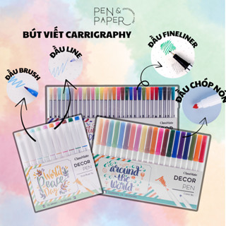 Bộ Bút Brush 10/20/30 Màu Trang Trí sổ Vở Classmate Đầu Bút Lông, Đầu Nón, Đầu Nhỏ Đi Nét MK001/2/3