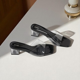 Guốc Cao Gót Nữ 5cm Quai Trong Pixie E206