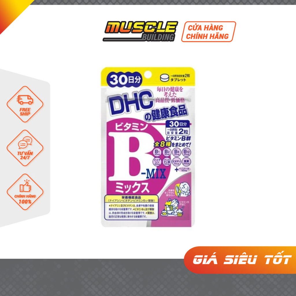 Viên Uống DHC Vitamin B Complex – Bổ Sung Năng Lượng, Tăng Sức Đề Kháng