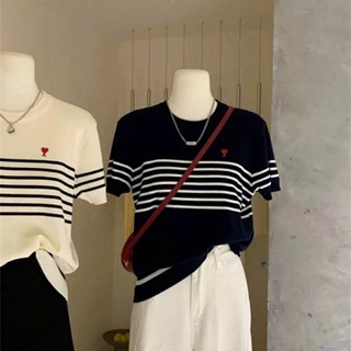 [ Bigsize 55-100kg] Áo thun len mongtoghi thêu trái tim ( chất hè mát)