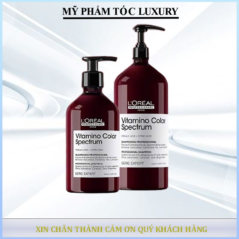  Dầu gội xả dưỡng khóa màu tóc nhuộm tẩy Loreal vitamino color spectrum 300ml-500ml-1500ml 