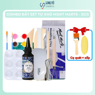  Combo Đất Sét Tự Khô Mont Marte Bộ Kit Làm Đất Sét Mỹ Thuật Đầy Đủ Dụng Cụ - Clay Box 