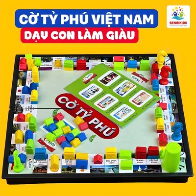 Đồ Chơi Board Game Cờ Tỷ Phú SATO Thử Thách Làm Giàu, Phiên Bản Các Địa Danh Việt Nam