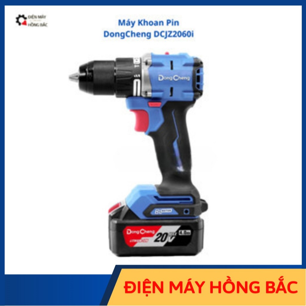 Máy khoan búa dùng pin không chổi than DongCheng DCJZ2060i 20V-Hàng chính hãng