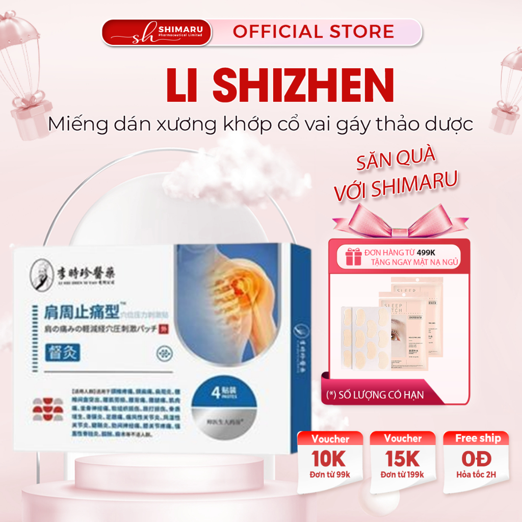 Miếng Dán Vùng Cổ Vai Gáy LI SHIZHEN – Dán Li Shizhen Hỗ Trợ Làm Dịu & Mang Lại Sự Dễ Chịu Cho Cổ Va