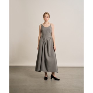 Đầm BEAUVOIR cut out tay phồng, xếp nếp tùng váy thanh lịch KHÂU BY CQ