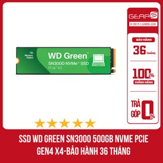 [FULL VAT]Ổ cứng SSD WD Green SN3000 500GB NVMe PCIe Gen4 x4- WDS500G4G0E - Bảo hành 36 Tháng