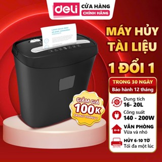 Máy Hủy Tài Liệu Deli Cao Cấp Máy Băm Giấy Tờ Card CD Cho Các Công Ty Văn Phòng Công Suất 85W - 200W