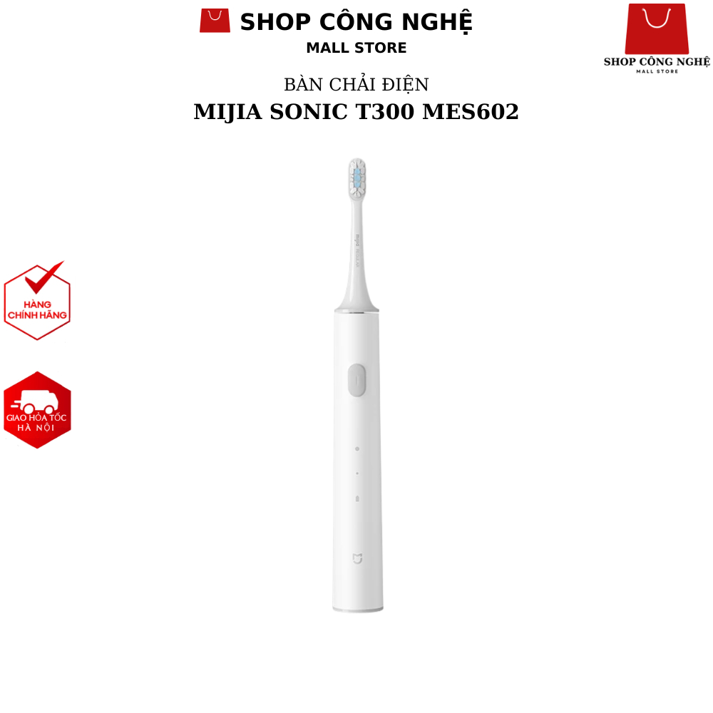 Bàn chải điện XM Mijia Sonic T300 Chống Nước IPX7 - Bàn chải điện Mijia T100 2 chế độ - BH 3 tháng