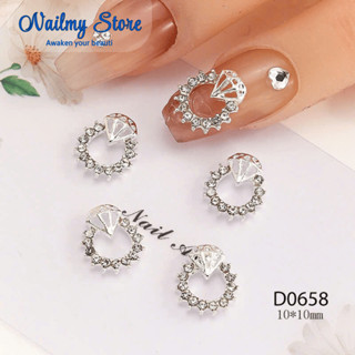 Charm nail nơ (2 chiếc) D0658 charm đính đá, phụ kiện trang trí móng tay