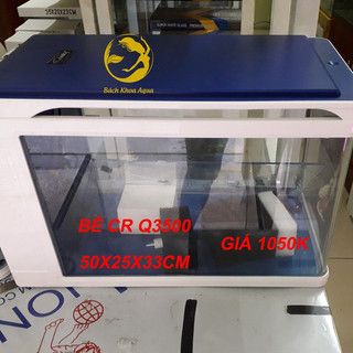 Bể đúc Q3500 - Bể kính nguyên khối, có sẵn hệ thống lọc, đèn LED – trang trí phòng khách, văn phòng