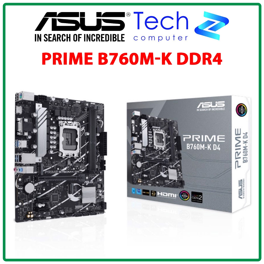 [CÓ VAT] Mainboard ASUS PRIME B760M-K D4 LGA1700 DDR4 mATX Intel B760 Chính Hãng