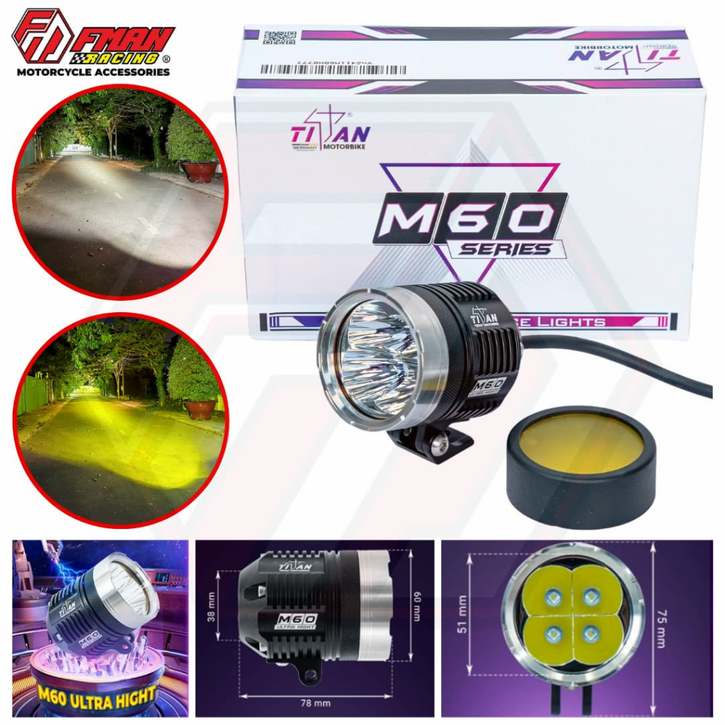 Đèn trợ sáng TITAN M60 Ultra Hight chính hãng