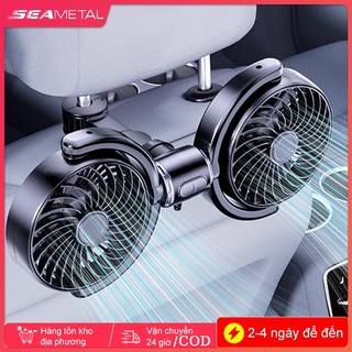  Quạt Ô Tô USB Quạt 2 Đầu Xoay 360° gắn ghế phụ xe ô tô -SEAMETAL 