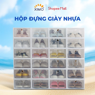 Hộp Đựng Giày Nhựa Trong Suốt, Kệ Để Giày Dép Size Lớn Chịu Lực 4kg HDG07