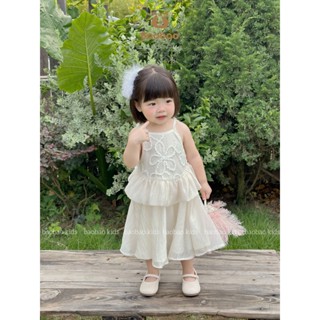 [BAOBAO-hàng sẵn] VÁY THÊU HOA NỔI CAO CẤP 2 KIỂU DÁNG XINH XẮN CHO BÉ GÁI - MZ1970